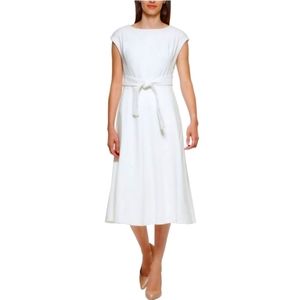 CALVIN KLEIN White Sheath Dress 8